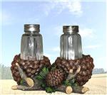 WLD29754 Pine Cone Rustic Spice Salt & Pepper Set